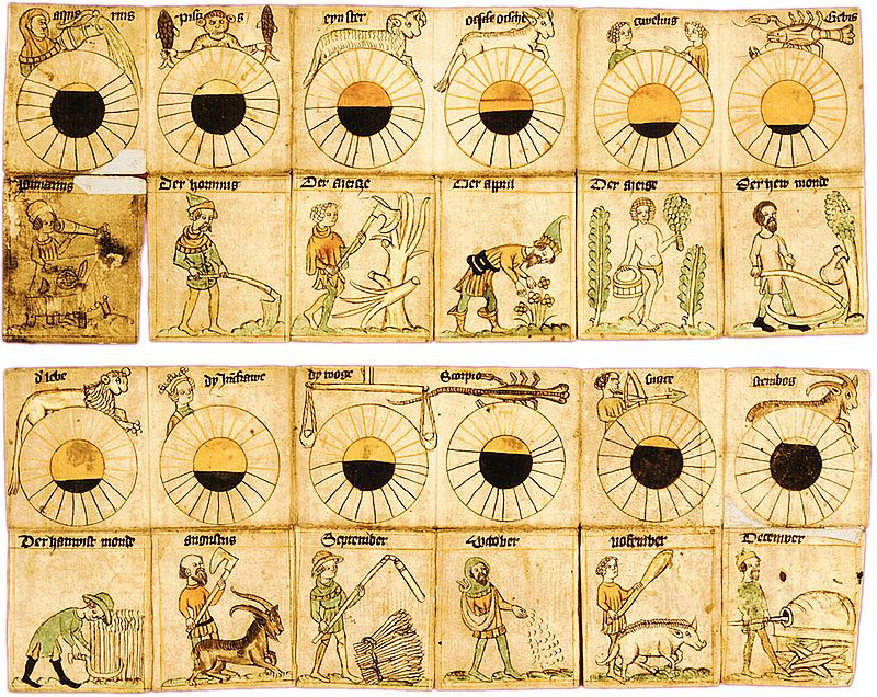 Faltkalender mit Monatsbildern, Staatsbibliothek zu Berlin  Preuischer Kulturbesitz, aus Wikipedia